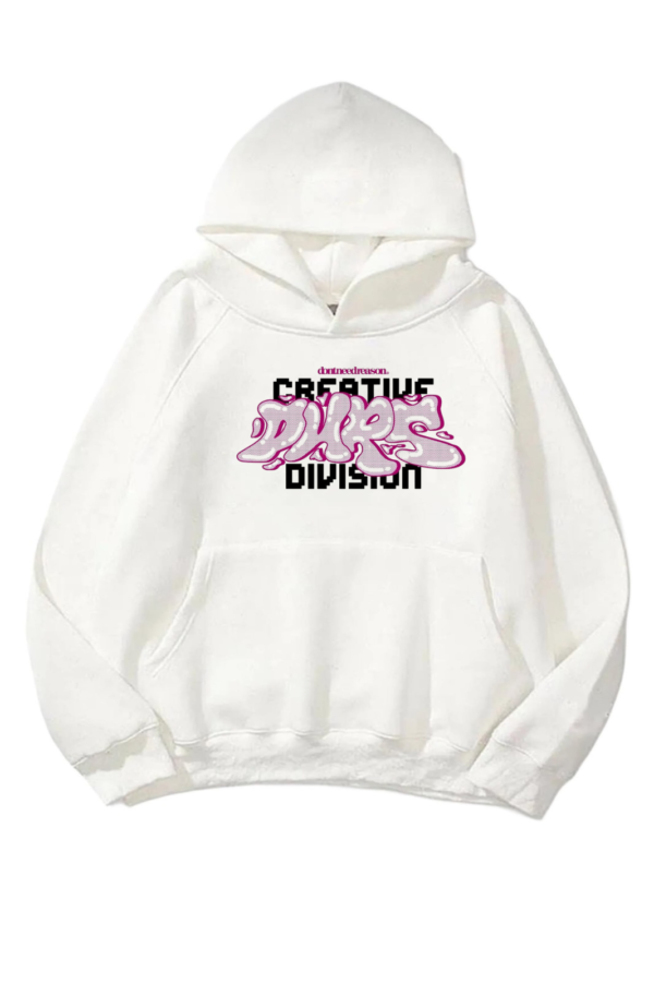 Unisex Creative Baskılı Sweatshirt Beyaz