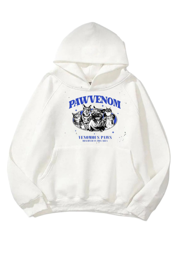 Unisex Paw Venom Baskılı Sweatshirt Beyaz (Kopya)