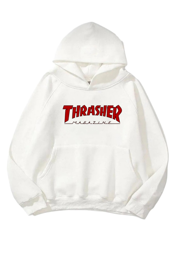 Unisex Red Thrasher Sweatshirt Beyaz