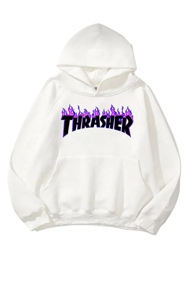 Unisex Thrasher Sweatshirt Beyaz