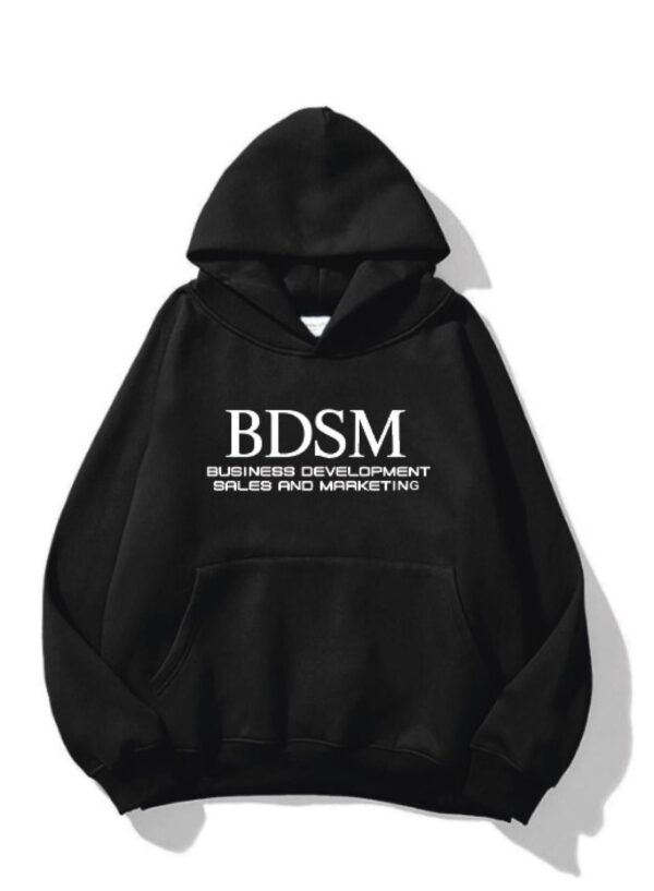 Unisex BDSM Baskılı Sweatshirt Siyah