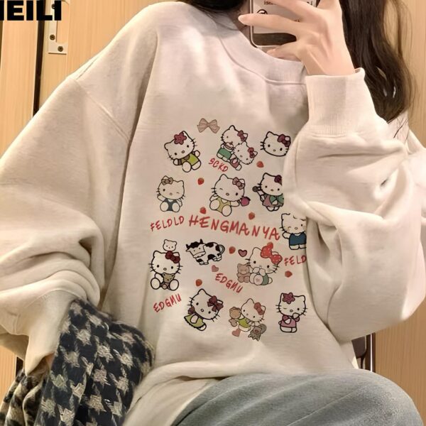 Hello Kitty Sweatshirt Beyaz - Görsel 2